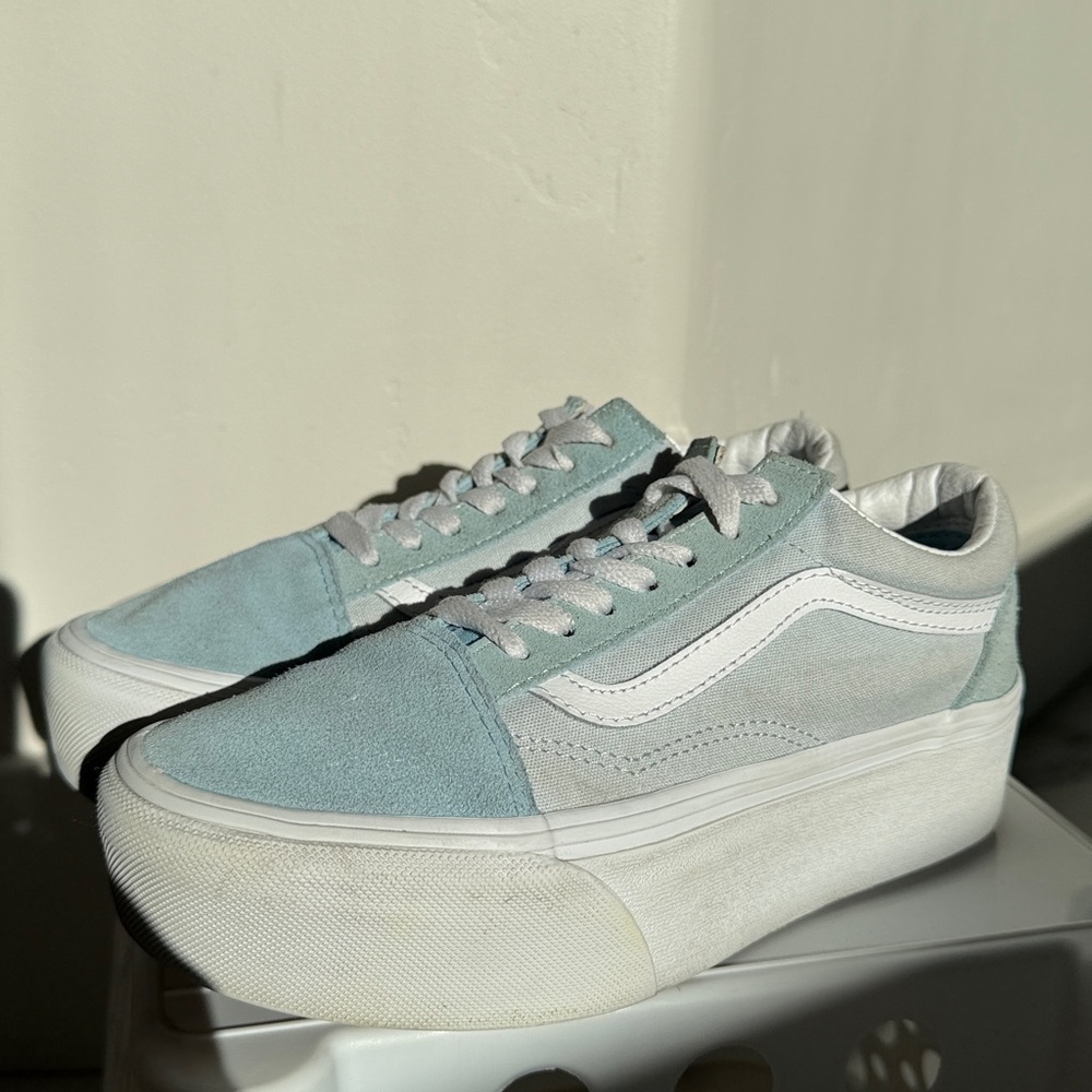 Vans Old Skool Stackform Blue Platform Stacked Pl… - image 4